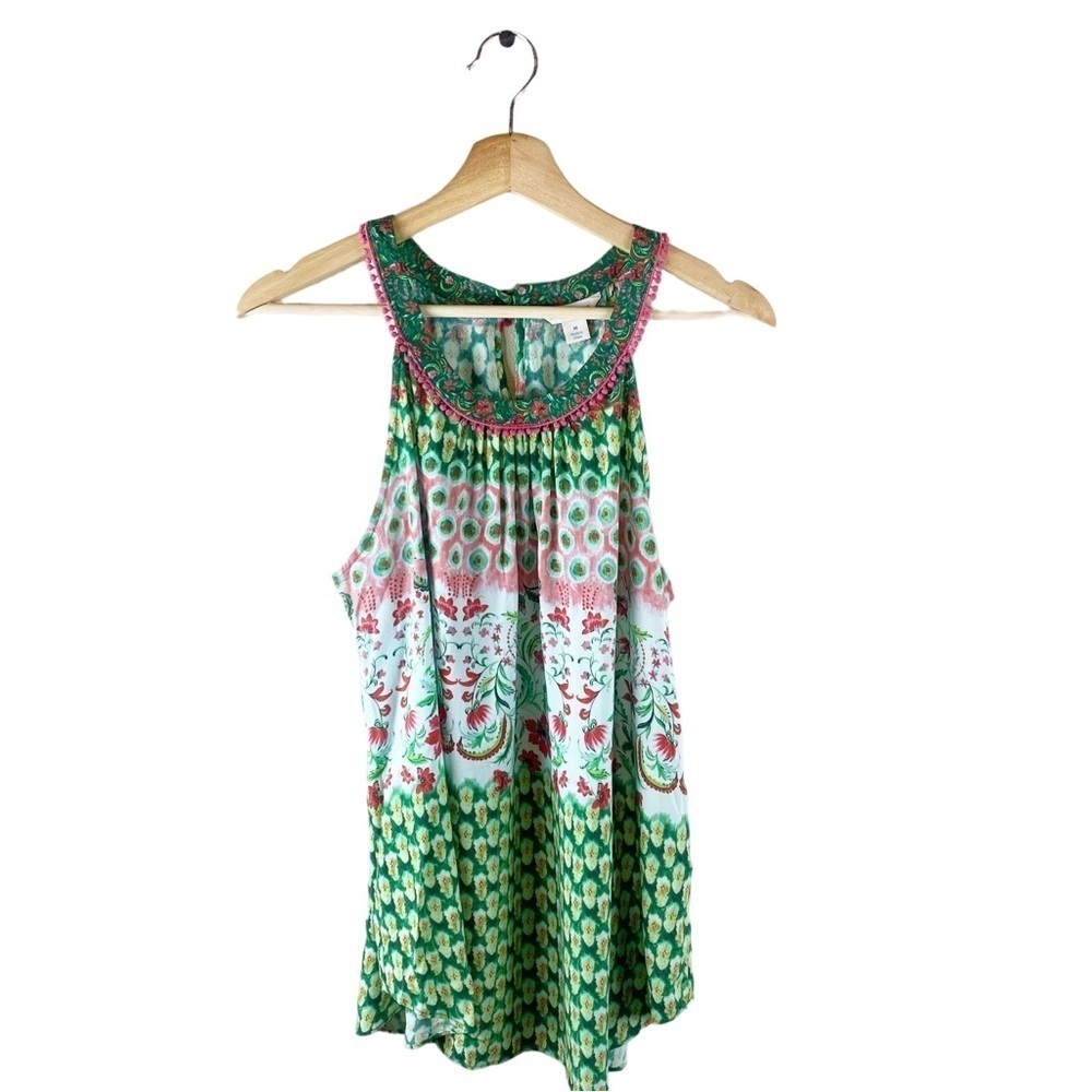 Sundance Floral Scoop Neck Tank Size Medium